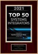 Plaque award for 2021 Top 50 Systems Integrators